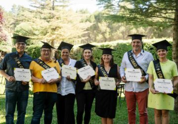 Triplete femenino en el podio de la final del IV Concurso Nacional de Camareros y Metres