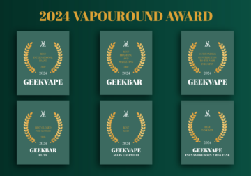 Geekvape y Geekbar brillan en los Vapouround Awards 2024, asegurando seis prestigiosos galardones en total