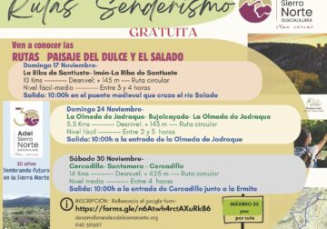 ADEL presenta las tres rutas senderistas señalizadas en el territorio de la candidatura a Patrimonio Mundial