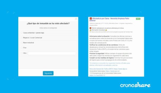 Cronoshare Ayuda: una iniciativa para ayudar a los afectados por la DANA