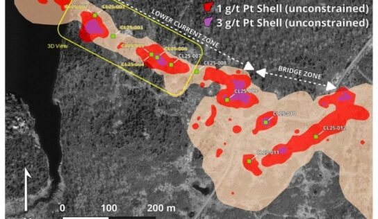 Clean Air Metals intercepta 41,0 m con una graduación de 13,2 g/t Pt.eq en el proyecto Current