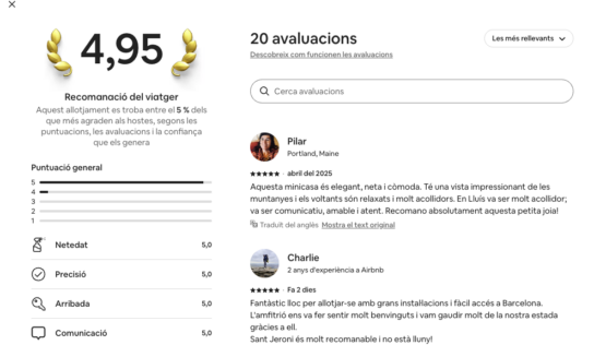 ​​​​​​​The Tiny House Barcelona, entre el 5 % de alojamientos mejor valorados en Airbnb