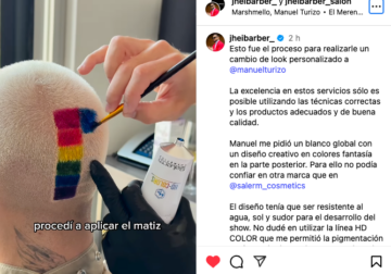 El estilista Jhei Barber firma el nuevo look de Manuel Turizo con productos de Salerm Cosmetics
