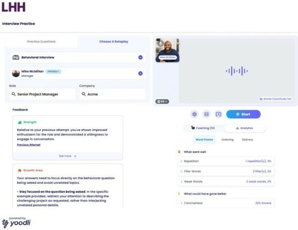 LHH lanza el Centro de Entrevistas LHH, con tecnología Yoodli
