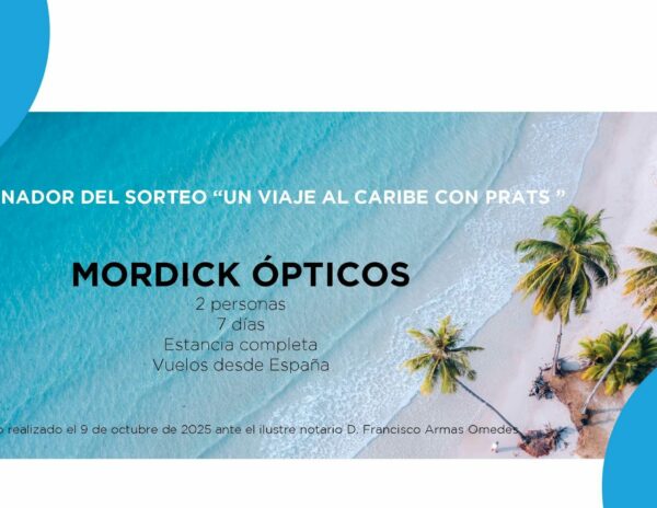 MORDICK ÓPTICOS gana el viaje al Caribe de la promoción de lentes polarizadas de Grupo Prats
