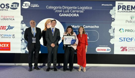 Marisa Camacho recibe el Premio CEL Dirigente Logístico «José Luis Carreras» en la XXXV edición de los Premios CEL a la Logística