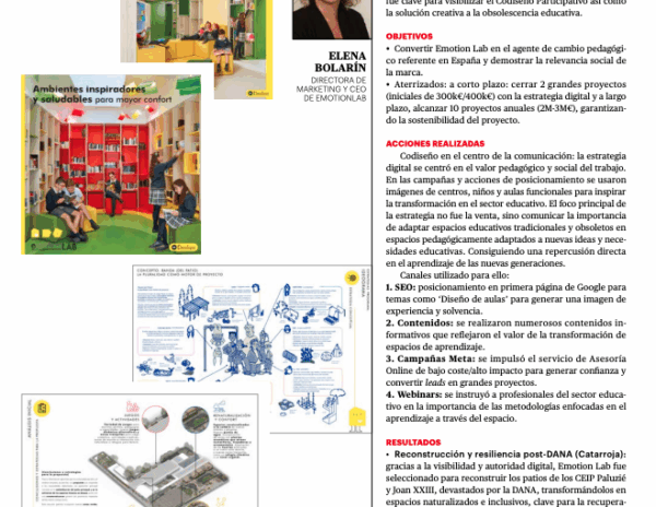 EmotionLAB opta a los Premios IPMARK tras consolidar su posicionamiento como referente en transformación educativa