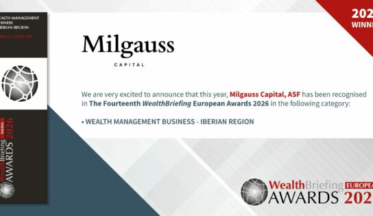 La andorrana Milgauss Capital, ASF recibe en Londres el prestigioso galardón a la Mejor Gestión de Patrimonios de la península ibérica