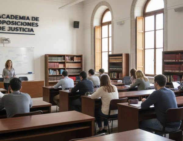 Oposiciones de Justicia online desde 59€: academiaoposiciones.es prepara Auxilio Judicial, Tramitación, Gestión Procesal y LAJ
