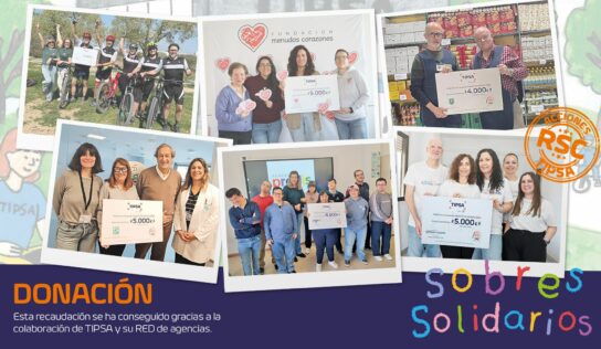 TIPSA recauda cerca de 40.000 € con un millón de Sobres Solidarios en su 10ª edición