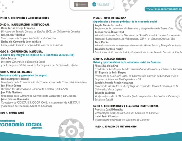 Jéssica de León inaugurará en Lanzarote el II Foro de Economía Social de Canarias
