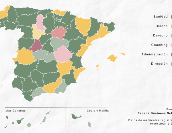 Mapa de la formación online en España: el estudio de Esneca Business School revela qué estudian los adultos españoles y desde dónde