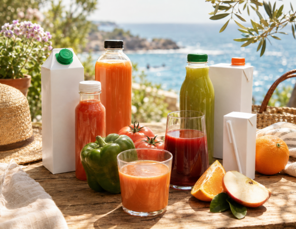 Zumos y gazpachos envasados: frescura y sabor para disfrutar en cualquier momento y lugar